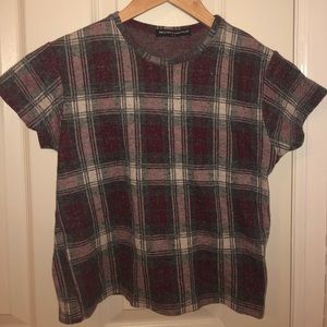 Brandy Melville Small plaid T-shirt